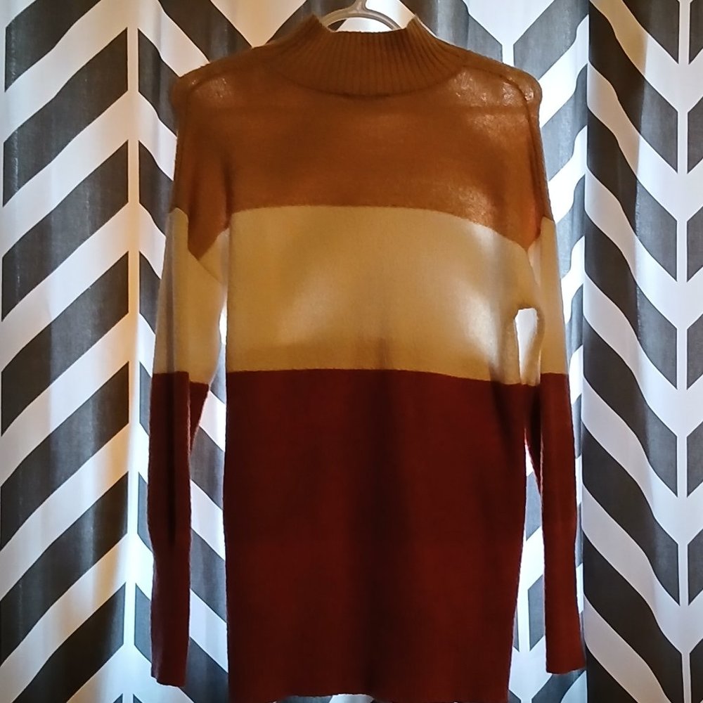 Mock Neck Tunic Sweater